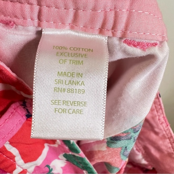 Lilly Pulitzer A Thing Called Love Floral Callahan Shorts 0 Bright Preppy Pink - Picture 11 of 12